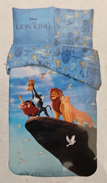 Parure de lit simple (housse de couette + taie d'oreiller) - Le Roi Lion - Disney
