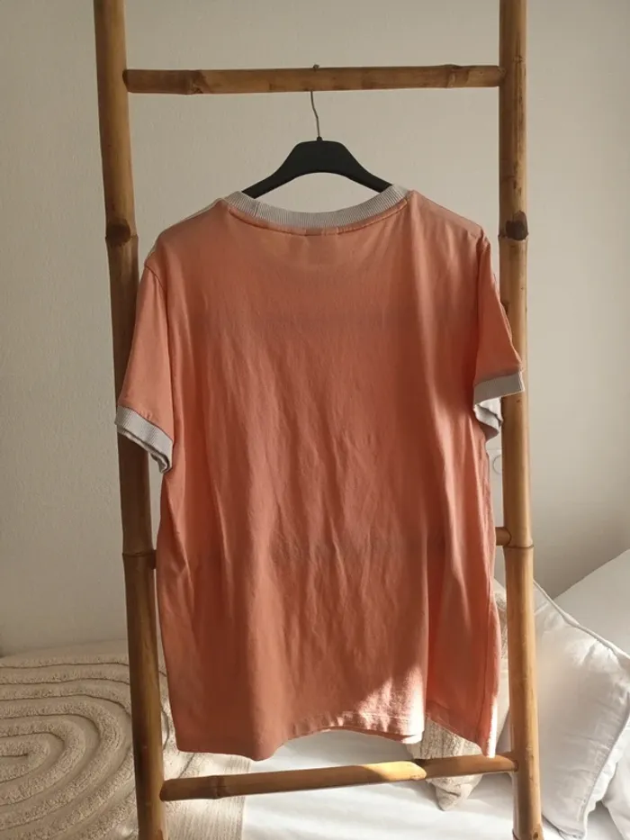 T-shirt rose et blanc Adidas taille 36 - photo numéro 6