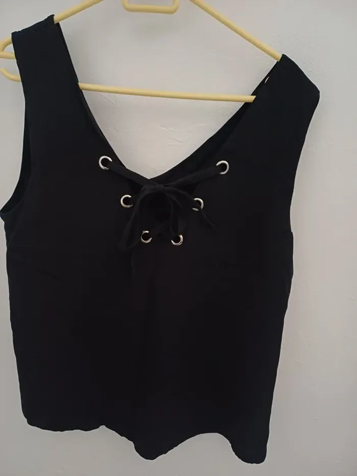 T-shirt débardeur Lacet Camaïeu - photo numéro 2