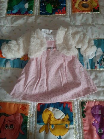 Ensemble 3 pièces robe haut et gilet neuf