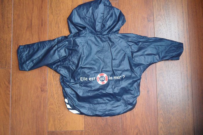 Imperméable parka bleu marine Mixte, T. 6 MOIS - photo numéro 2