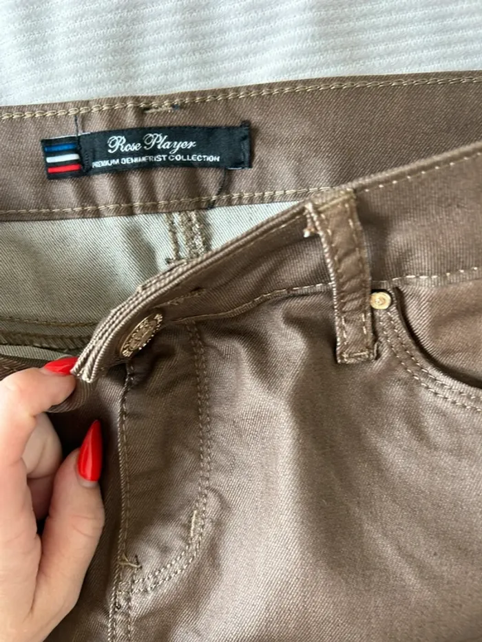 Mini jupe simi cuir chocolat taille 40 - photo numéro 2