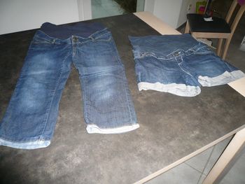 Pantacourt grossesse 36 et short grossesse 40