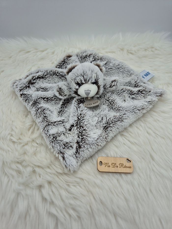 Doudou plat carré Ours Flocons BN051 Baby Nat