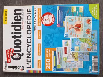 Encyclopédie enfant “Les Docs de Mon Quotidien” – Tome 1 – 250 fiches – Très bon état