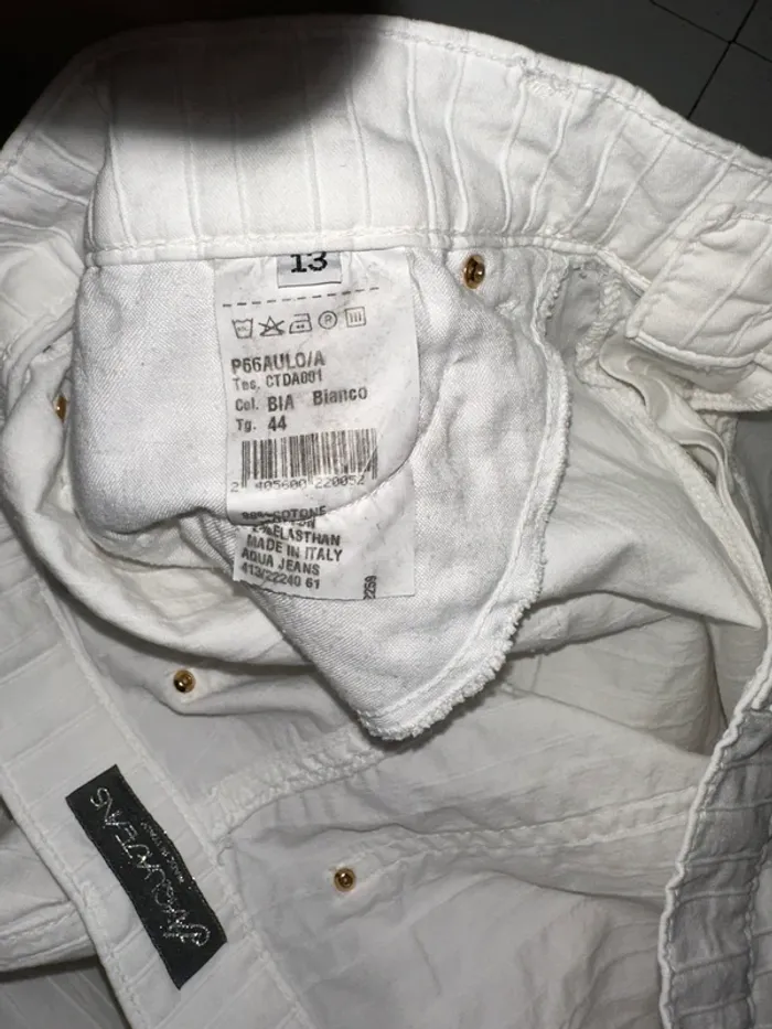 Magnifique pantalon droit blanc Aqua Jeans Neuf T40 - photo numéro 13