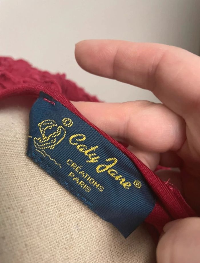 Tunique Gaufrée Rouge Caty Jane Création Paris - Taille Unique - photo numéro 3