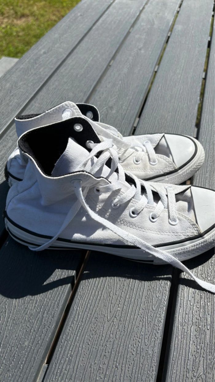 Baskets montantes Converse All star blanches taille 37 - photo numéro 3