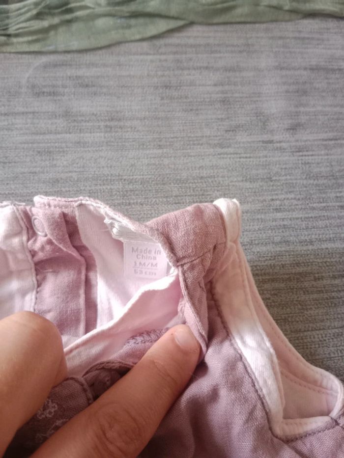 Combi pantalon sans manche bébé fille - photo numéro 2