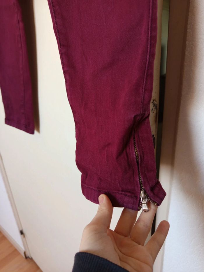 Jean Bordeaux en taille S de la marque ici et maintenant - photo numéro 2