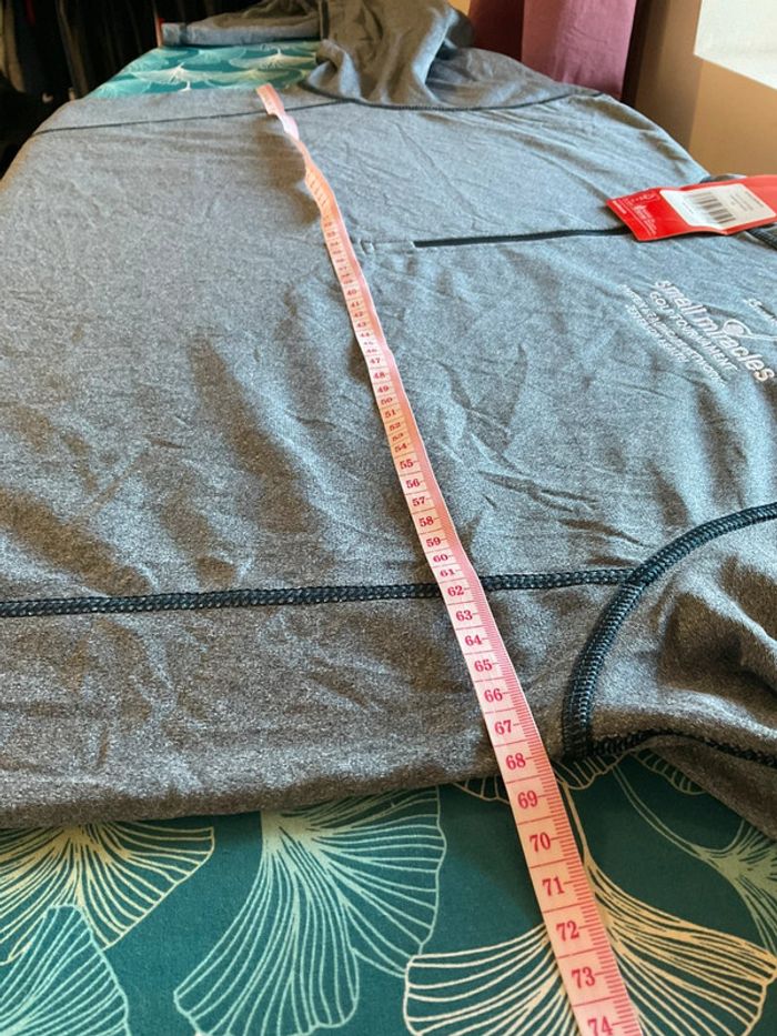 Sweat long léger 1/4zip pour homme The North Face gris chiné foncé taille XXL 187 - photo numéro 9