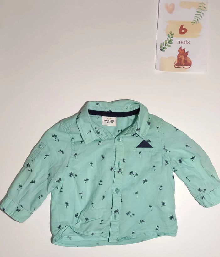Chemise verte Tape à l'oeil 6 mois