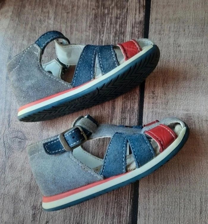 Chaussures sandales Saxo Blues cuir T 21 - photo numéro 7