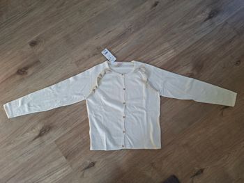 Gilet crème à boutons TAO 14 ans 