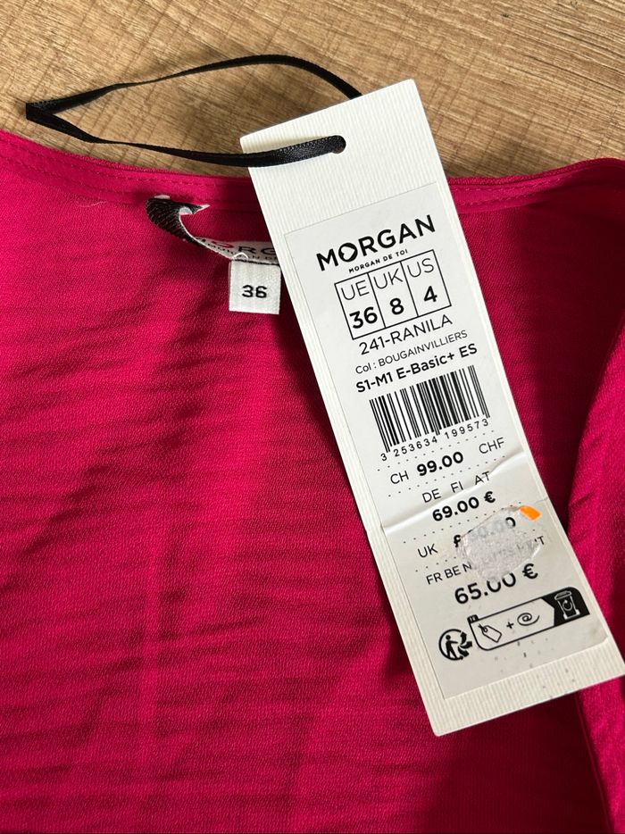 Robe rose neuve à manches courtes Morgan taille 36 (valeur 65€) - photo numéro 9