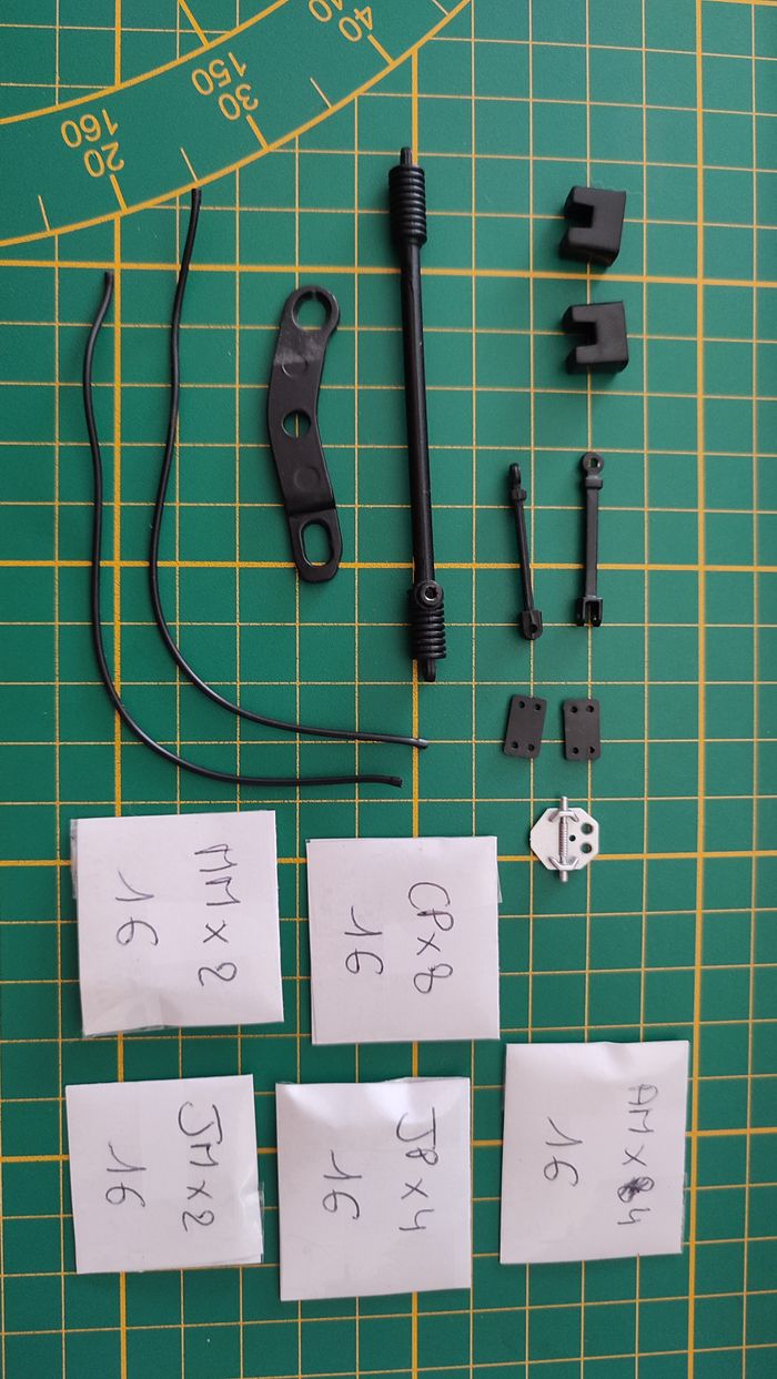 Lot pièces du fascicule n°16 pièce détachée Renault R8 Gordini 1/8 1/8ème Eaglemoss collections #D08