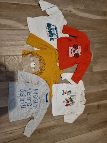 Lot de 5 t-shirt manches longues 3 mois