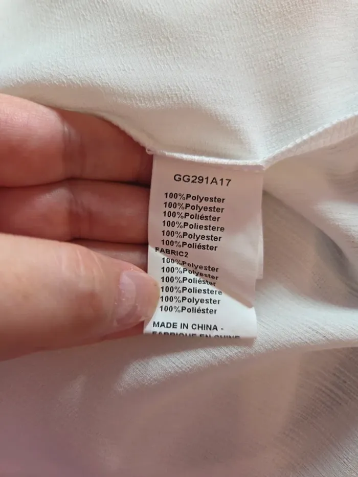 Blouse manches longues blanche T46 Gabrielle - photo numéro 9