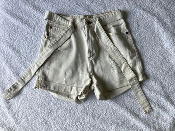 Short en jean taille haute avec ceinture