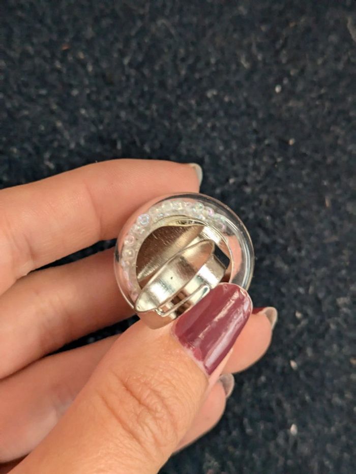 Bague en verre ronde style pylônes - photo numéro 3