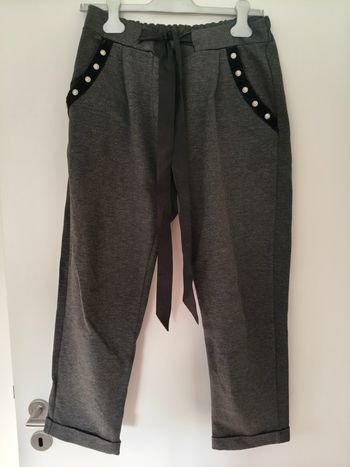 Pantalon femme gris foncé M italien