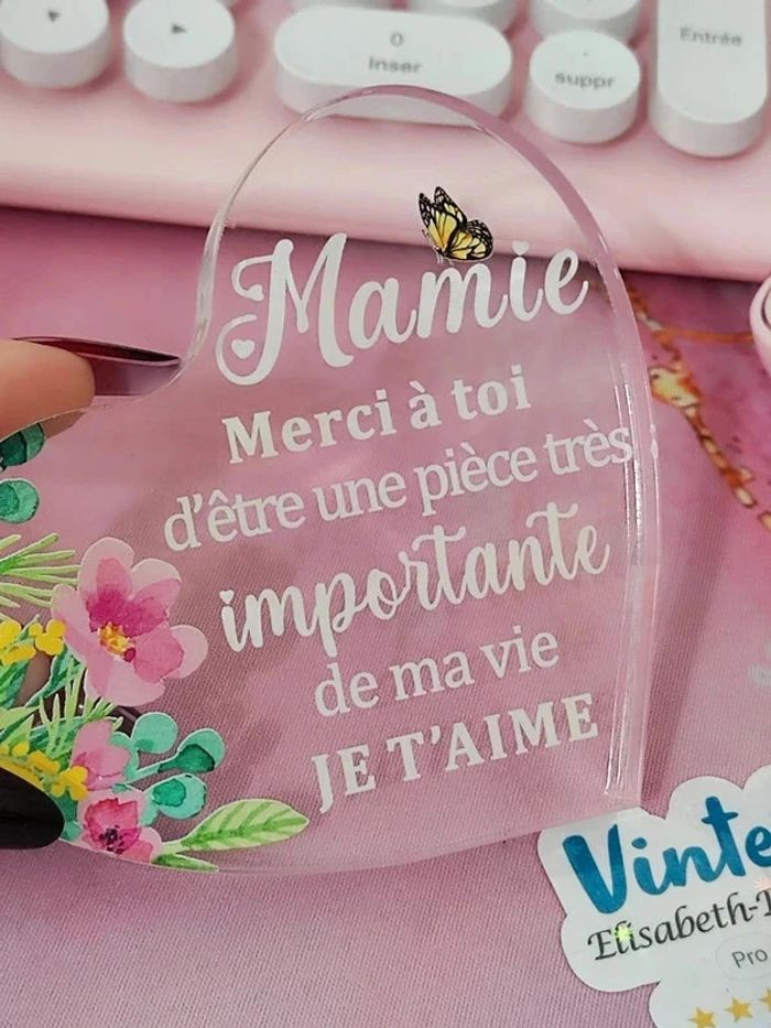 Plaque cœur " Mamie " - photo numéro 5
