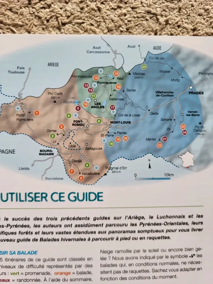 Livre "25 balades hivernales à pied ou en raquettes" - Pyrénées Orientales - photo numéro 6