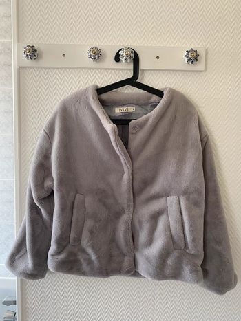 Manteau tout doux gris S
