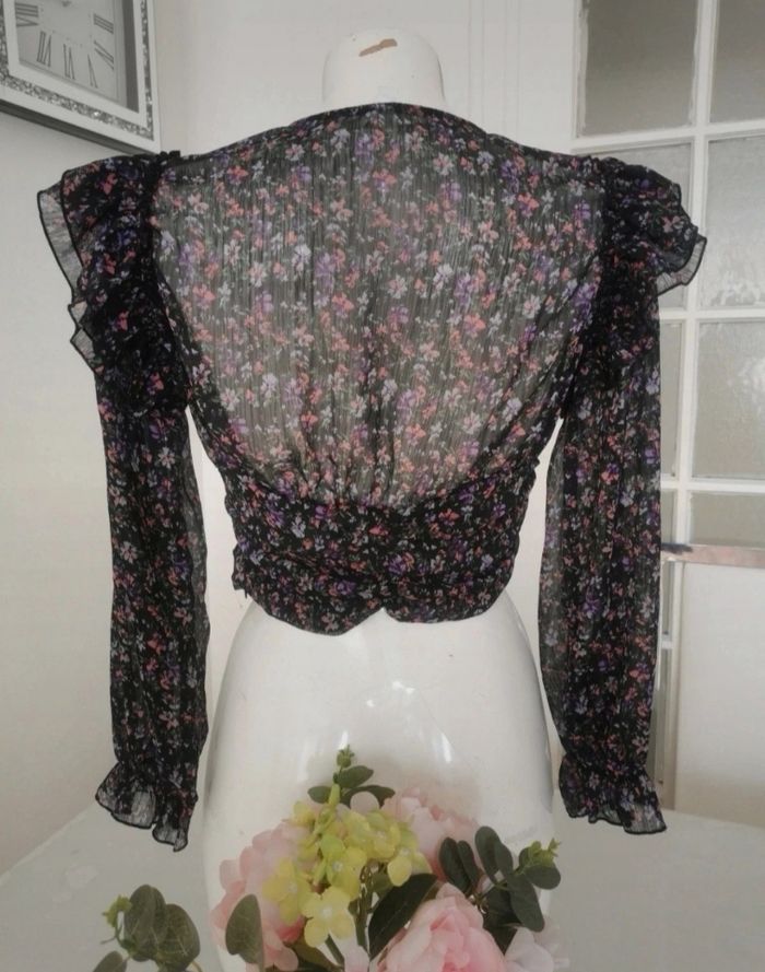 💜🤍Jolie Top Court Fleurie Transparent Shein 💜🤍 - photo numéro 9