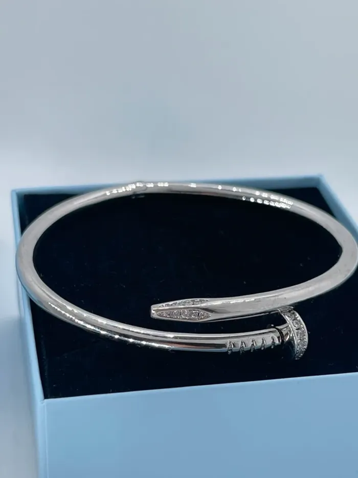 Bracelet jonc avec strass taille 19cm - photo numéro 6