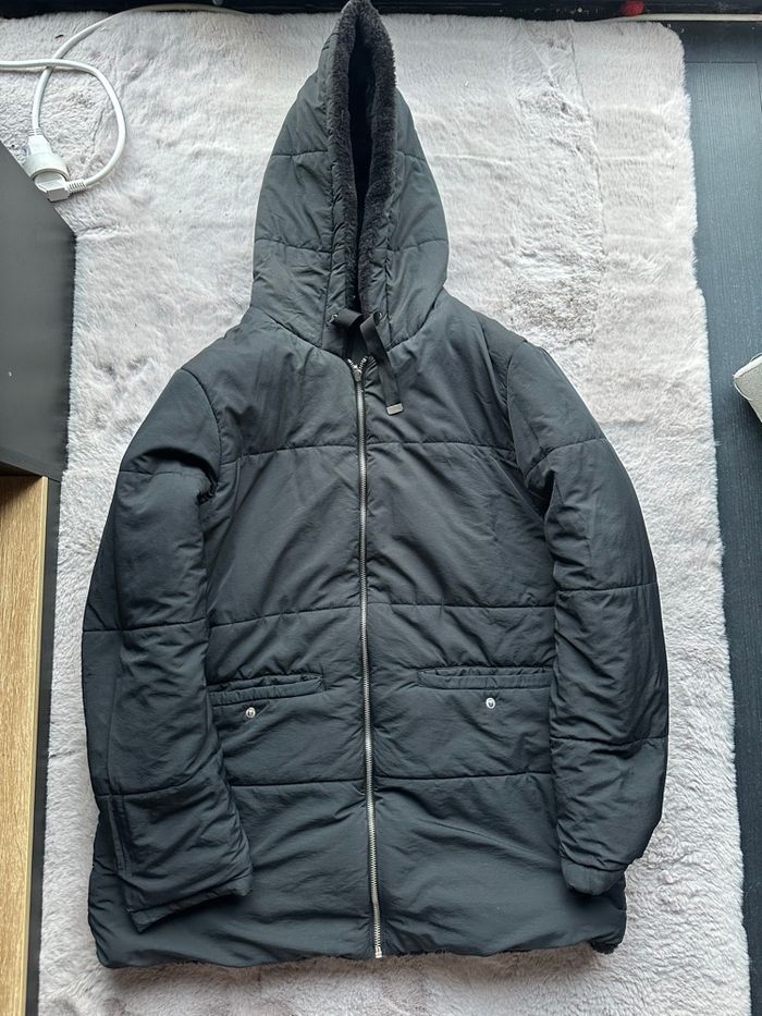 Manteau réversible femme fourrure et imperméable - photo numéro 2