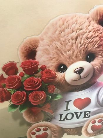 Sculpture ourson amoureux en 2D