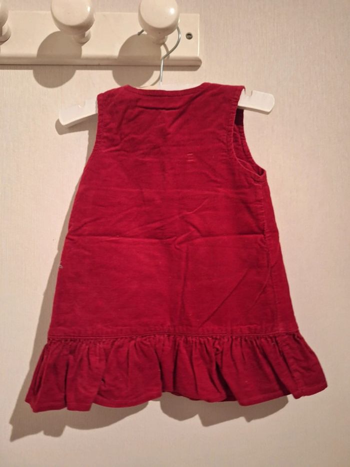 Robe rouge velours In Extenso 3 Mois - photo numéro 3