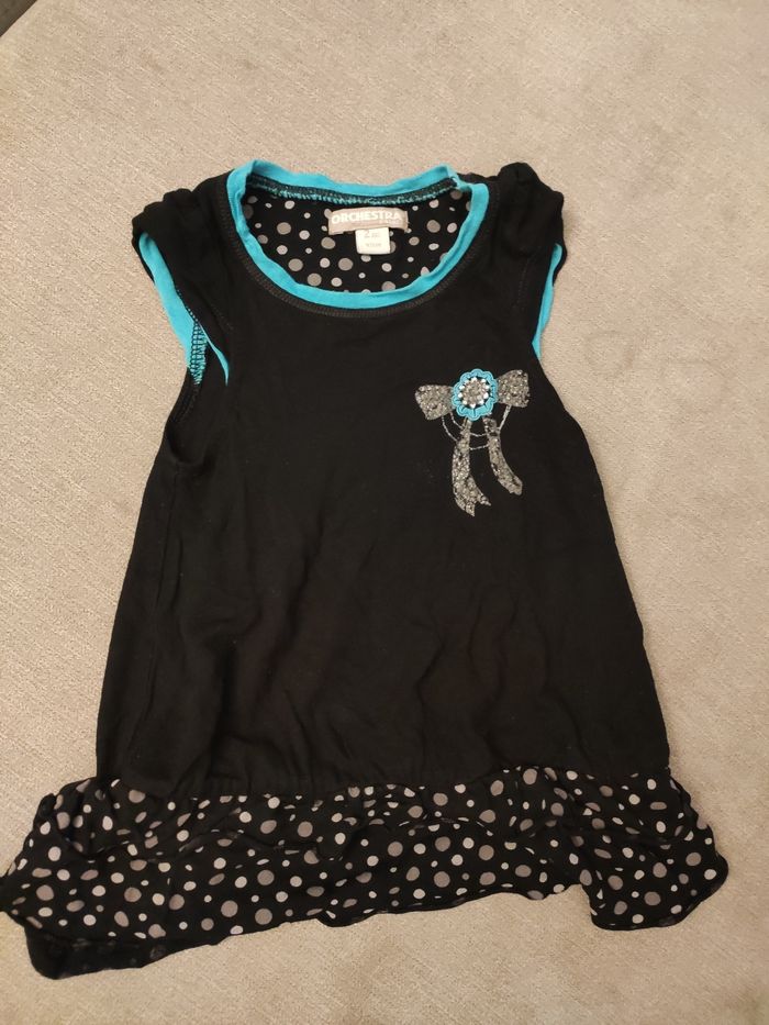 Débardeur noir orchestra 2 ans