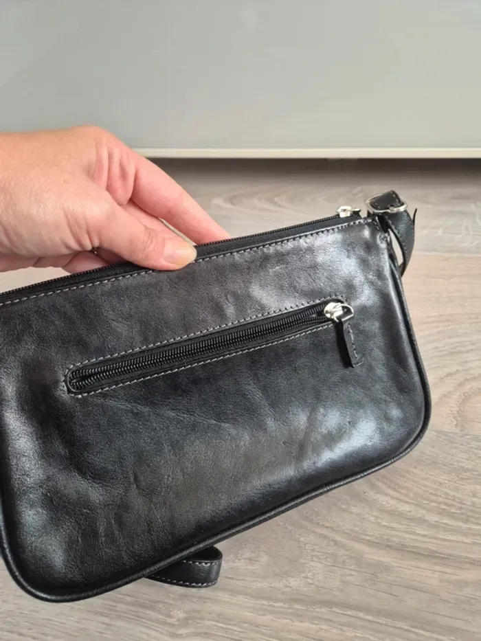 Sac a main noir Cuir Katana - photo numéro 6