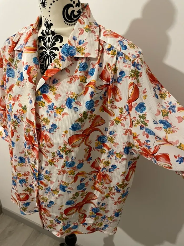 🌺 Chemise fleurie vintage – Taille 50 🌺 - photo numéro 2