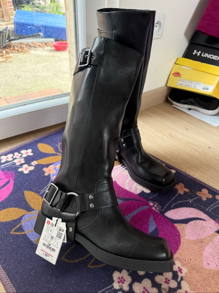 Magnifiques bottes femme en cuir neuves avec étiquette pointure 38 - photo numéro 9