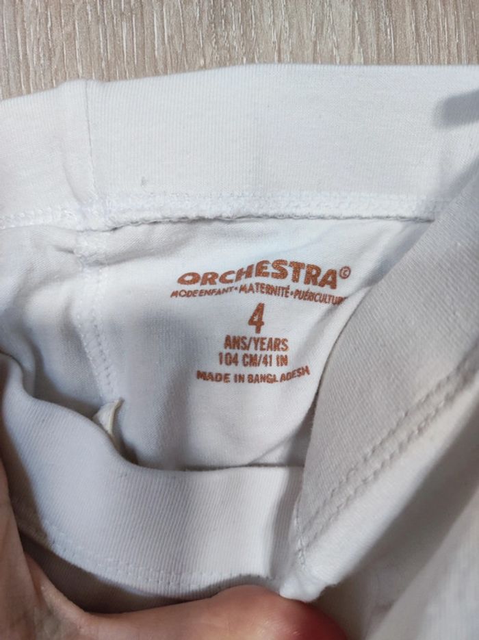Legging blanc 4 ans Orchestra - photo numéro 4