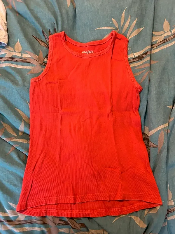 Débardeur / Marcel orange 12 ans #ba.basic