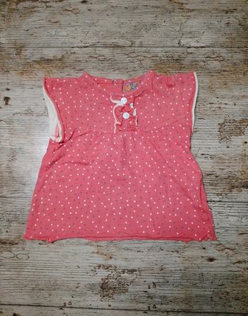 Joli t-shirt manches courtes été fille 3 mois