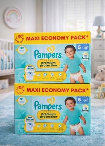 Lot de 160 couches prenium protection pampers taille 5 