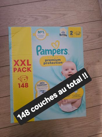 Un.pack XXL de couches pampers premium protection taille 2