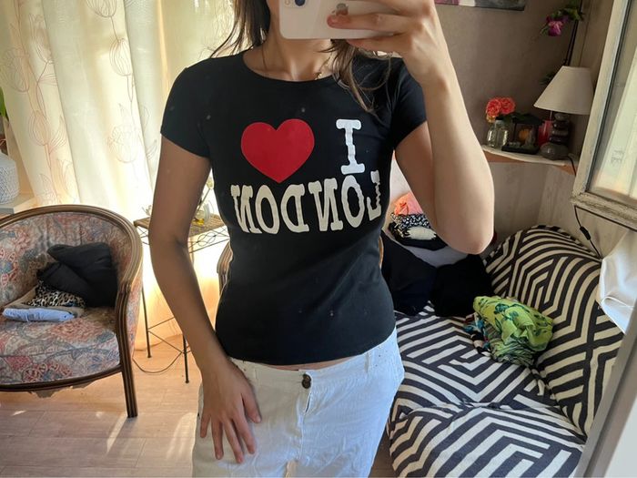 Top I love London vintage y2k 2000yer - photo numéro 3