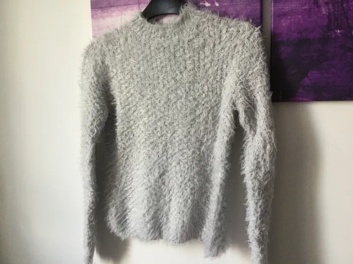 Pull doux gris brillant Jennyfer T36
