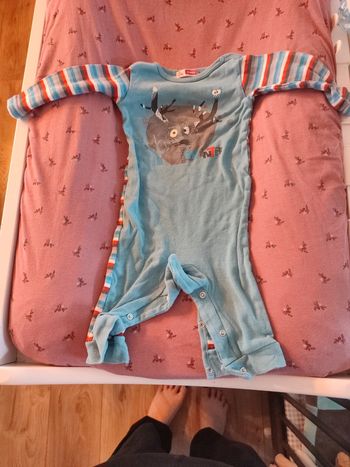 Lot de 2 pyjamas sans pied dpam 6 mois
