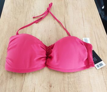 Haut de maillot de bain bandeau femme rouge taille 44 Esmara