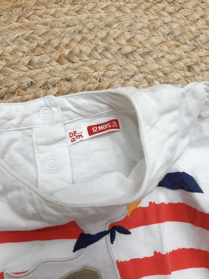 Tee shirt manches longues DPAM 12 mois - photo numéro 3