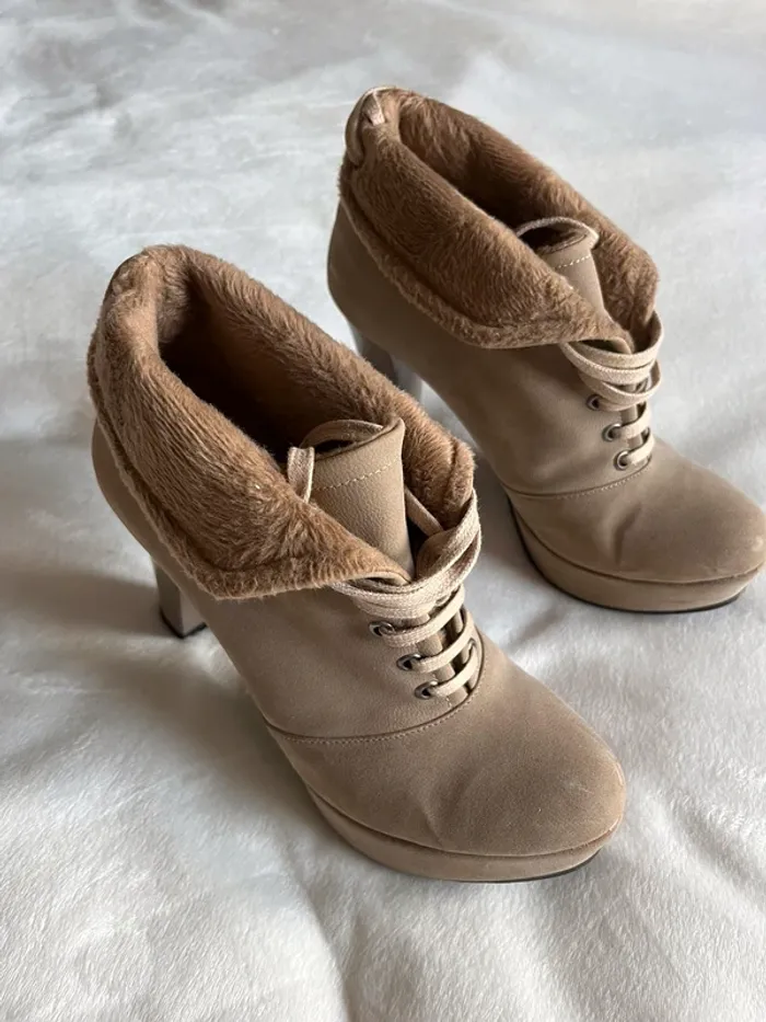 Bottines fourrées marron - photo numéro 4