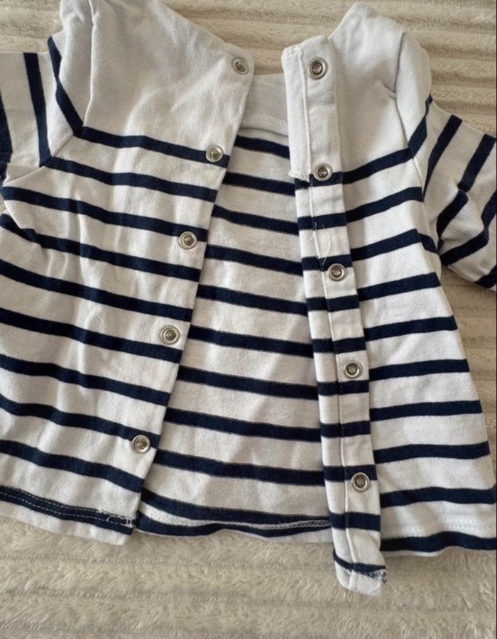 Pull Marinière  - fille - Obaïbi - 6 mois - super bon état - photo numéro 6