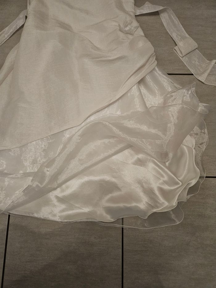 Robe blanche cérémonie mariage avec bolero taille 14ans - photo numéro 8
